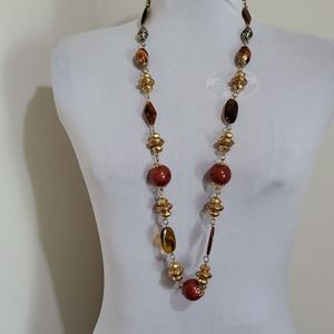Vintage Gold/Copper/Brown Statement Necklace